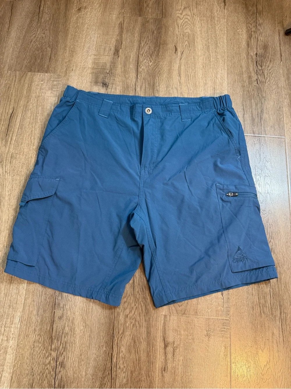 Gerry Weber Men's Blue Cargo Shorts with Zip Pocket